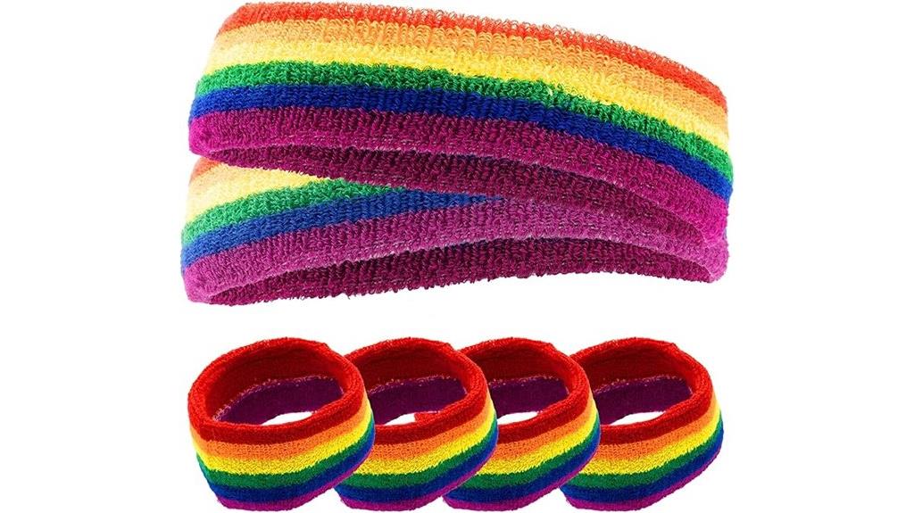 rainbow pride headbands pack