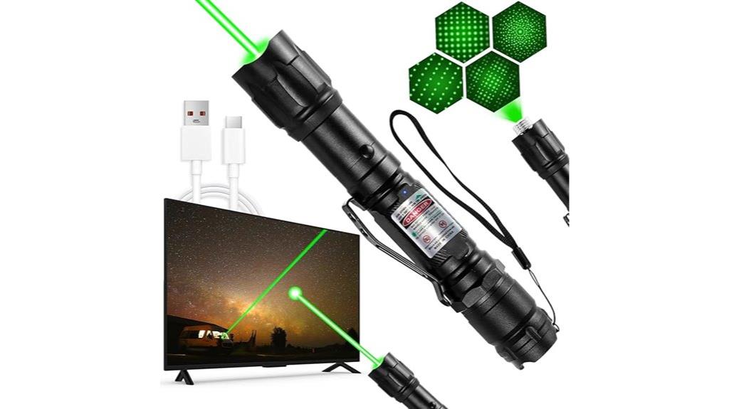 rechargeable green screen flashlight