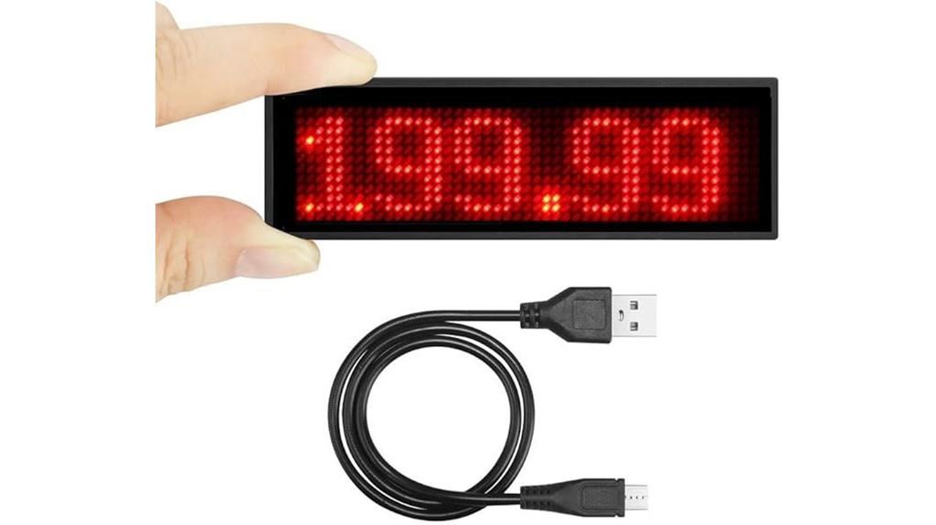rechargeable mini led badge