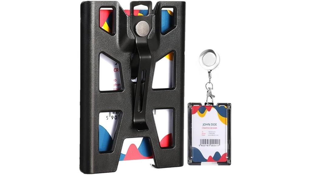 retractable badge holder with slots