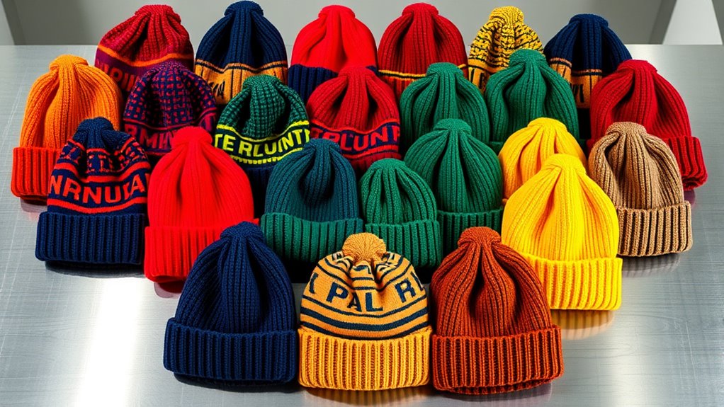 reversible team color beanies