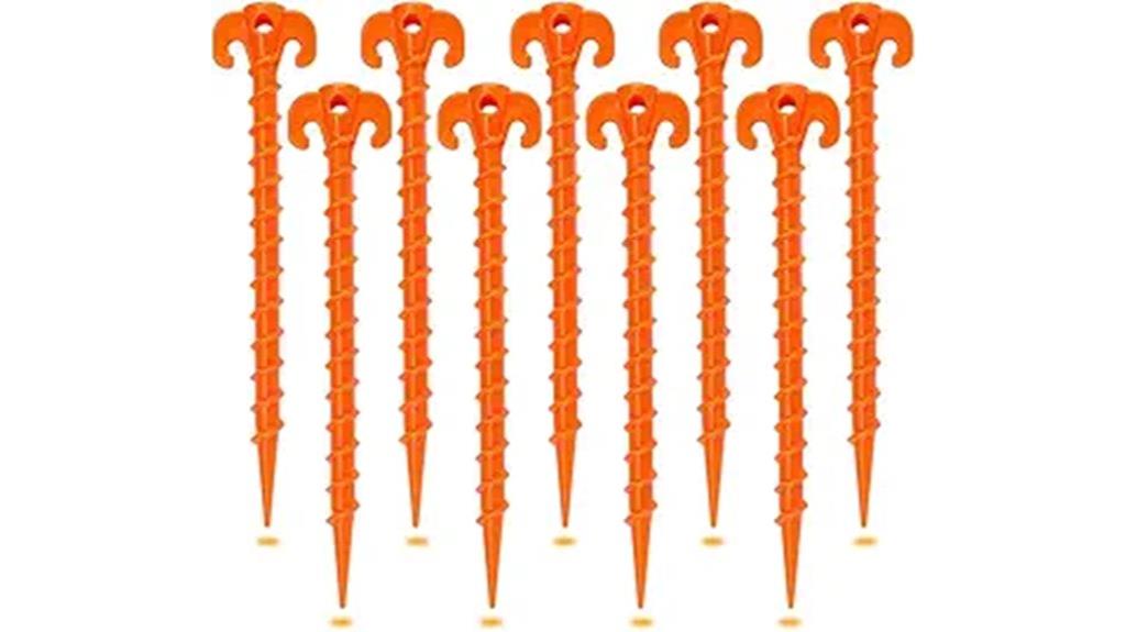 set of fifteen spiral stakes