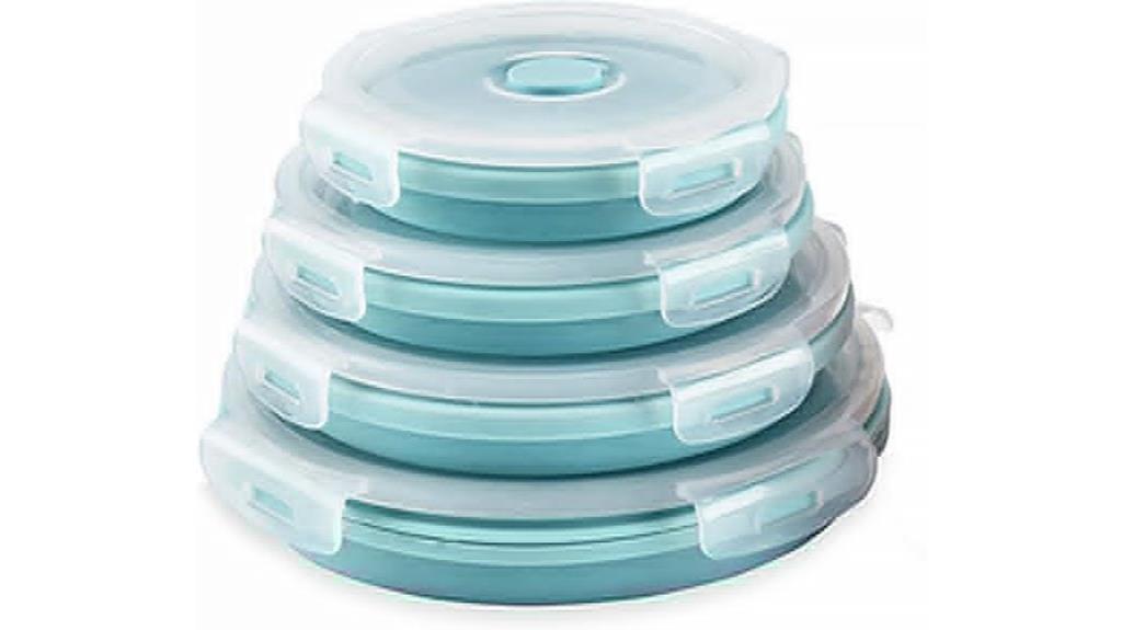 silicone collapsible food containers