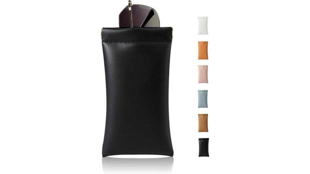 silicone leather eyeglass pouch