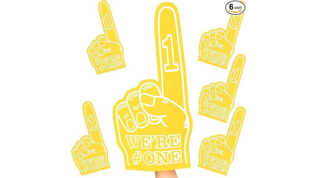 six foam fingers pack