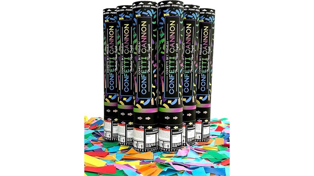 six pack confetti cannons