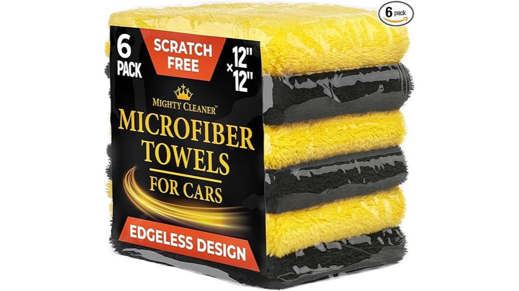 six pack microfiber car towels
