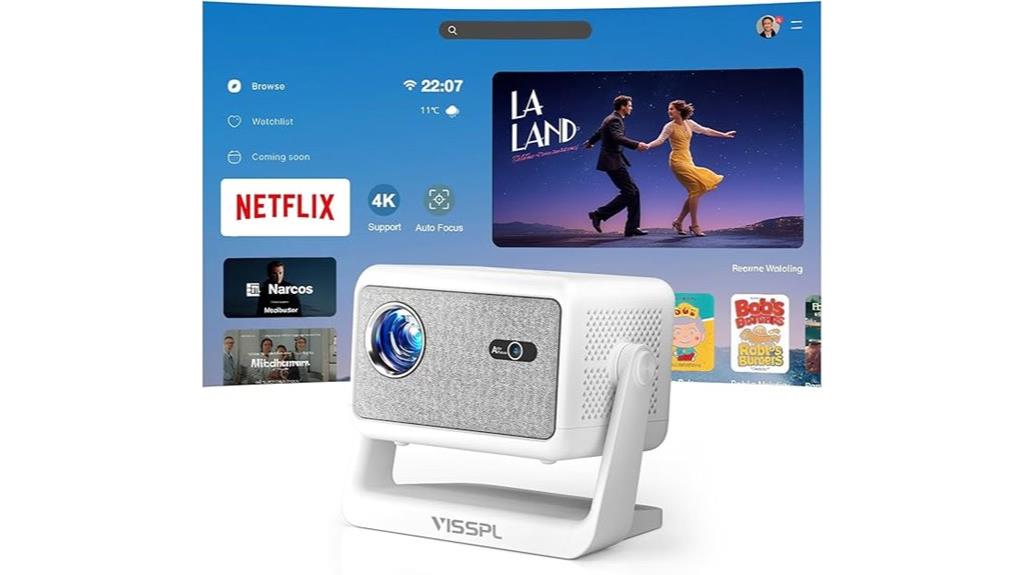 smart 4k wifi projector