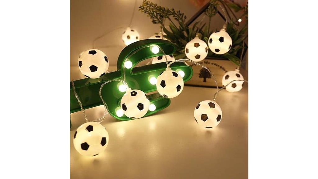 soccer themed led string lights