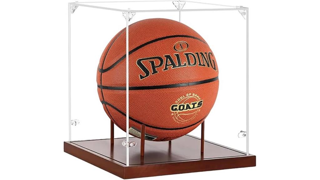 solid wood basketball display