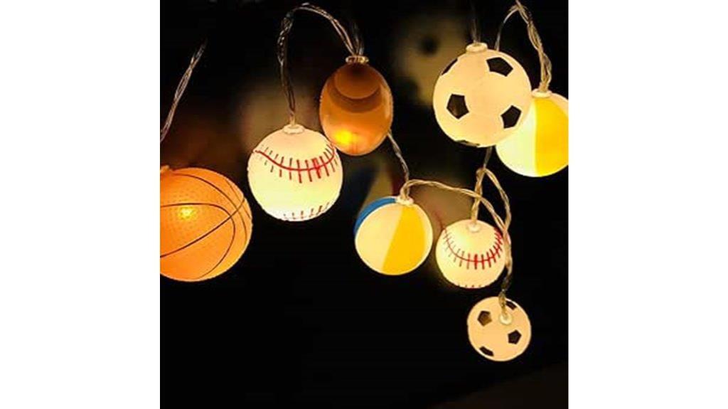 sports themed led string lights