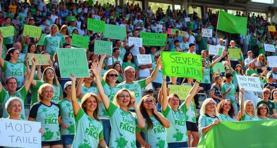 stadium climate protest reactions
