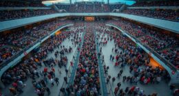 stadium exit flow analysis