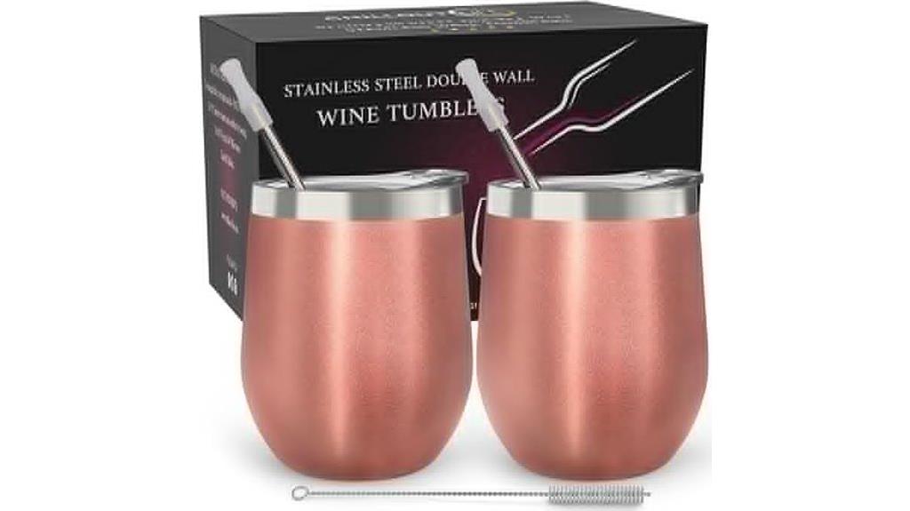 stainless steel wine tumblers