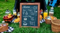 stylish chalkboard food displays