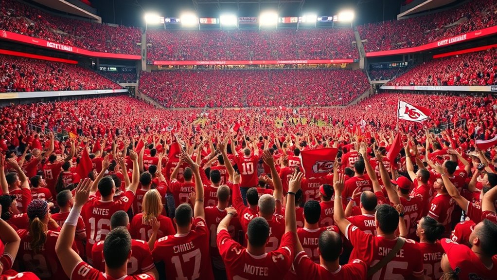 tailgating mascots red attire