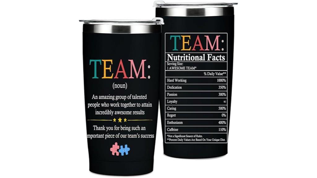 team employee tumbler gifts