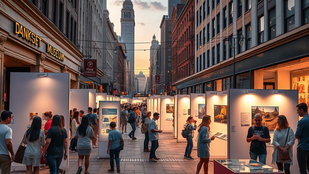 temporary cultural showcases and exhibits