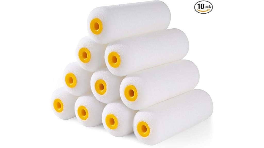 ten 4 inch paint rollers