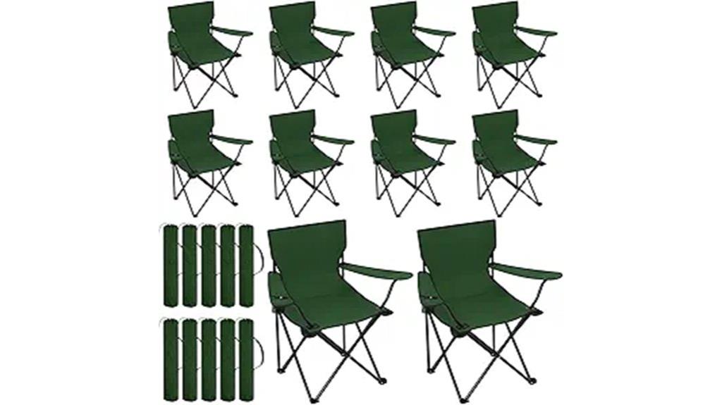 ten pack folding chairs