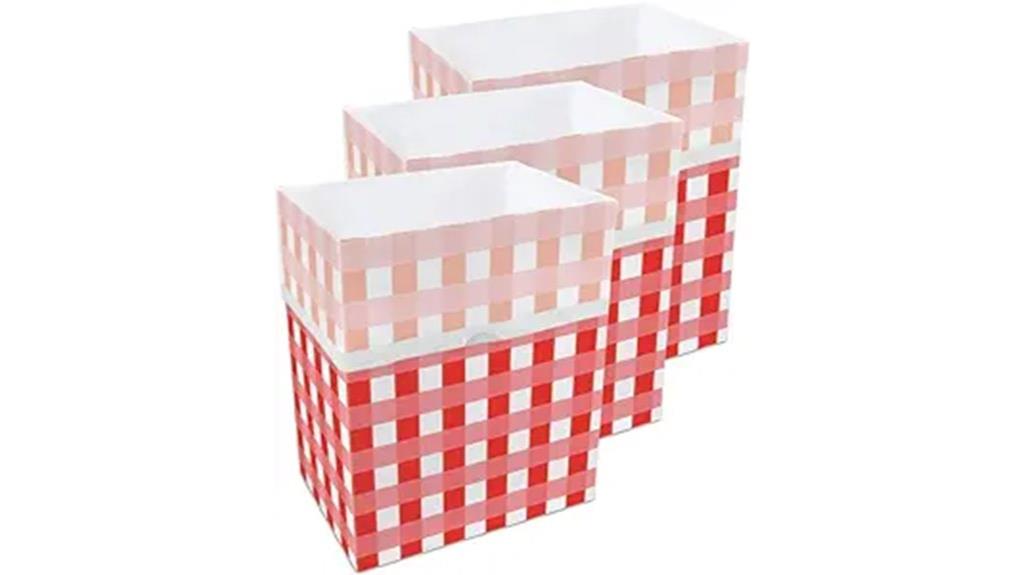 three pack 13 gallon trash cans