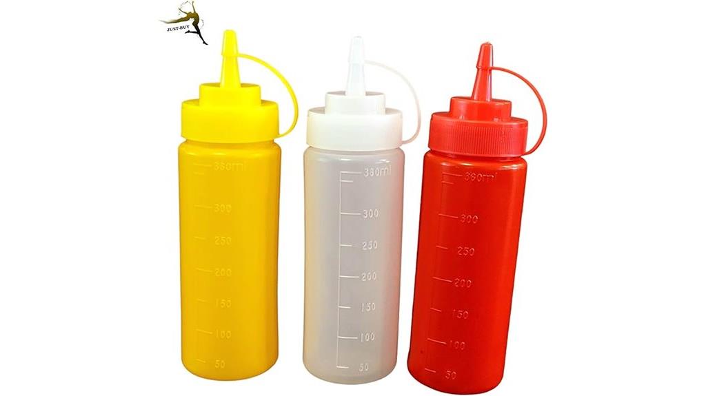 three pack squeeze bottles