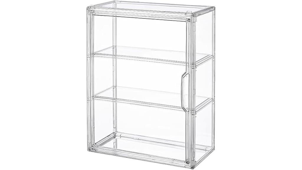 three tier figure display case