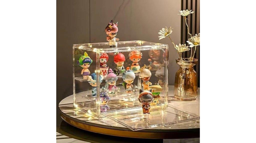 three tier illuminated showcase