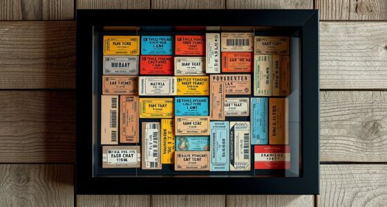 ticket stub shadow box frames
