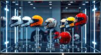 top acrylic helmet display stands