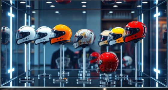 top acrylic helmet display stands