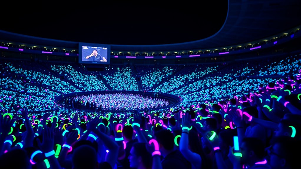 top glowing stadium wristbands