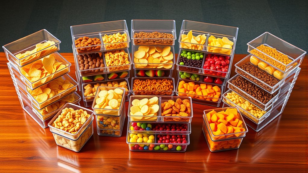 top plastic snack trays
