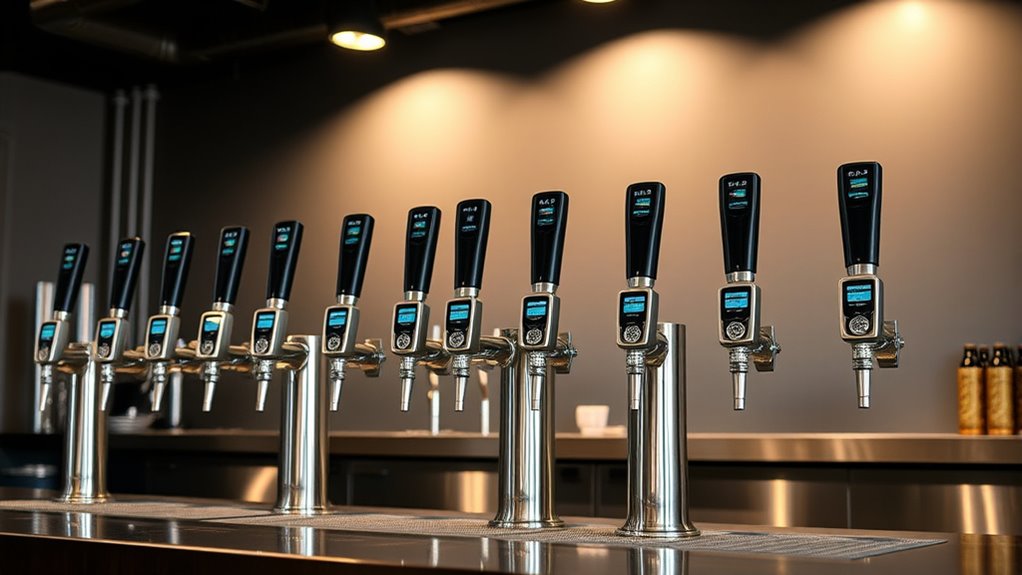 top stainless growler tap systems