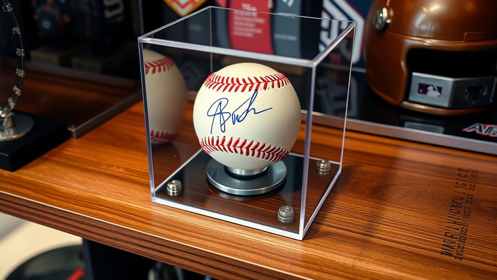 top uv protected ball display cases