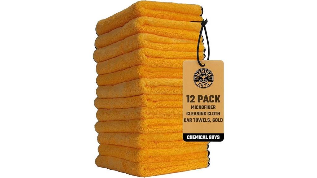 twelve microfiber towels pack