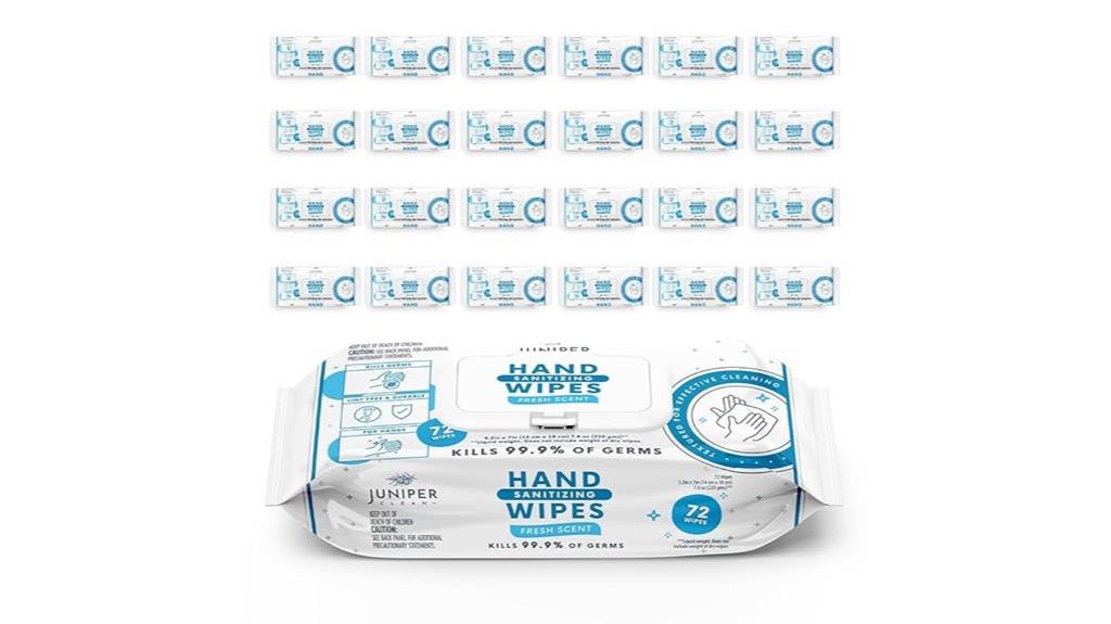 twenty four disposable wipes