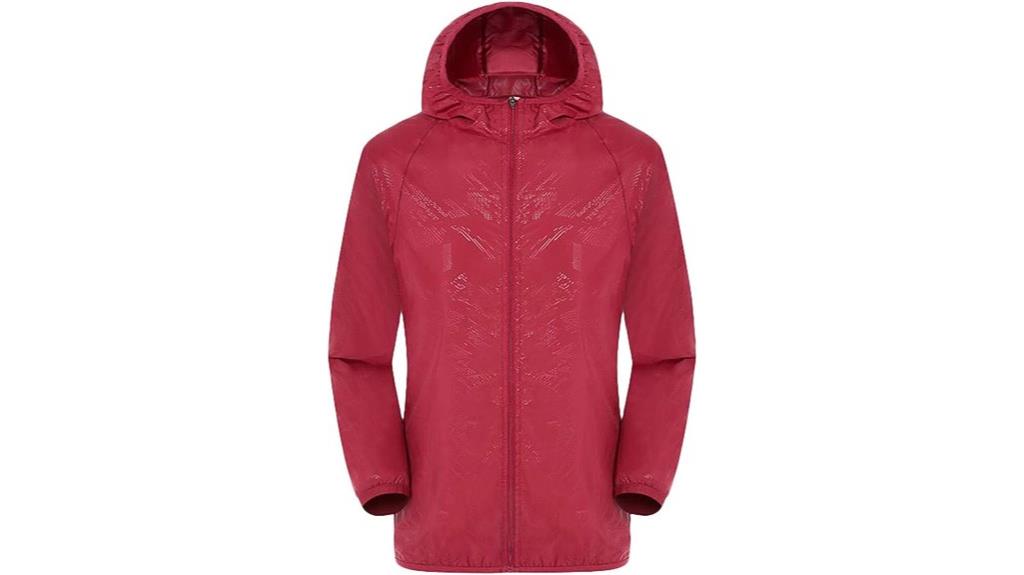 unisex hooded rain jacket