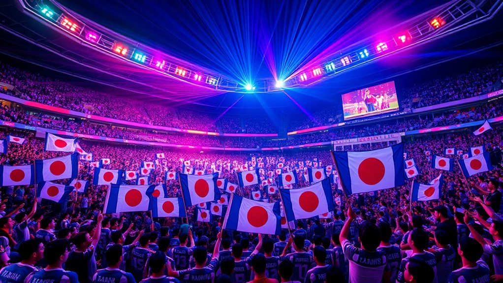 vibrant fan spectacle displays