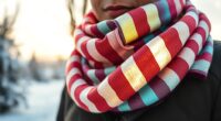 warm reflective winter scarves