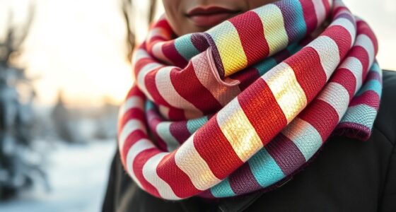warm reflective winter scarves
