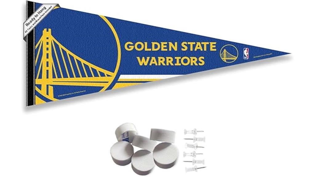 warriors flag wall mount