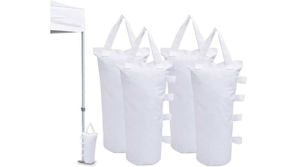 white canopy weight bags