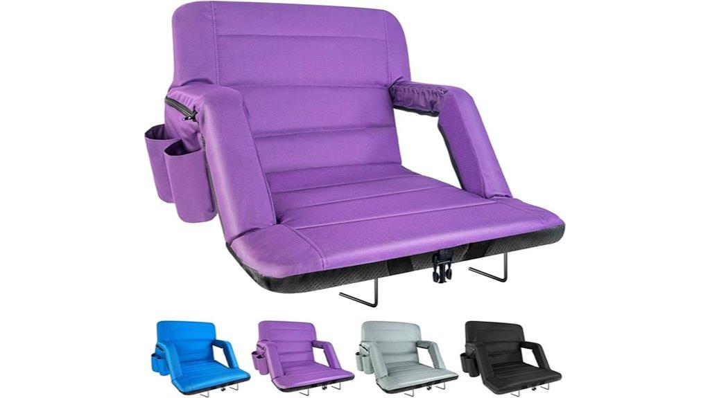 wide stadium seat with support