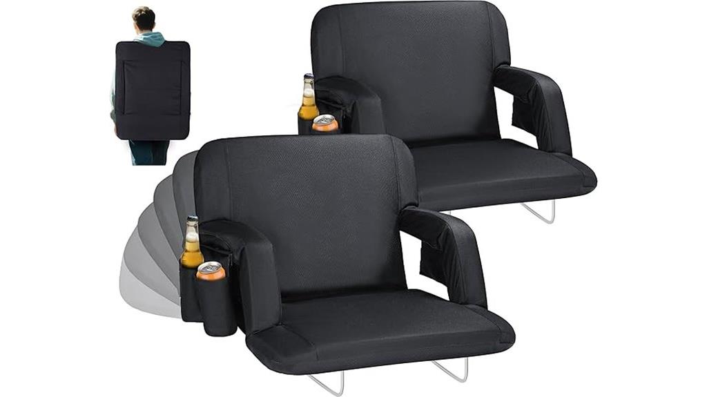 wide stadium seats with support