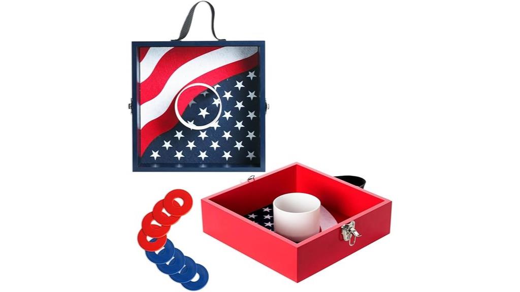 wooden washer toss set