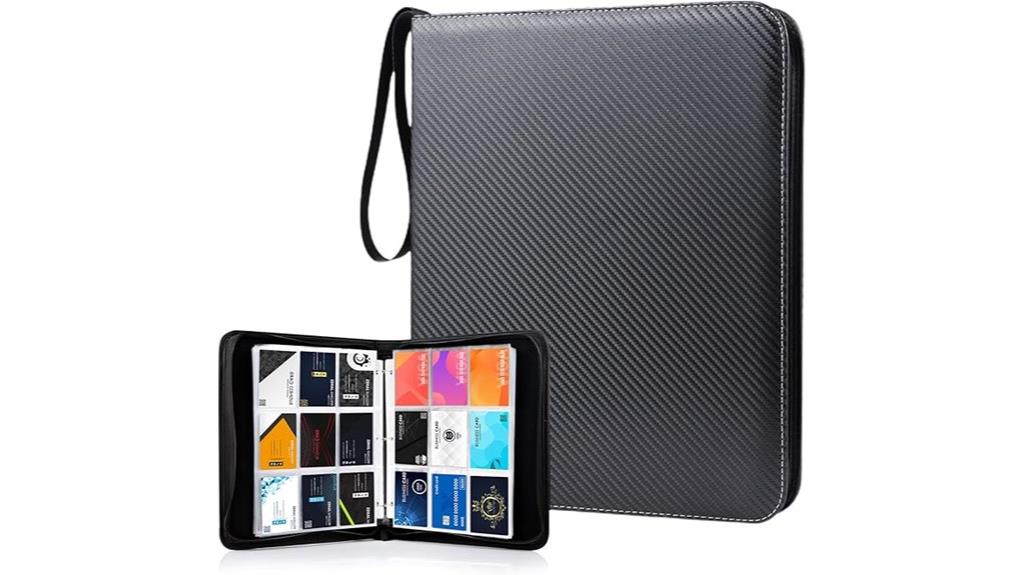 zippered trading card binder