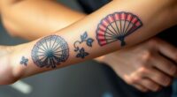 decorative fan body art