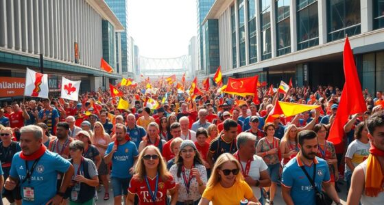 fans head to stadiums