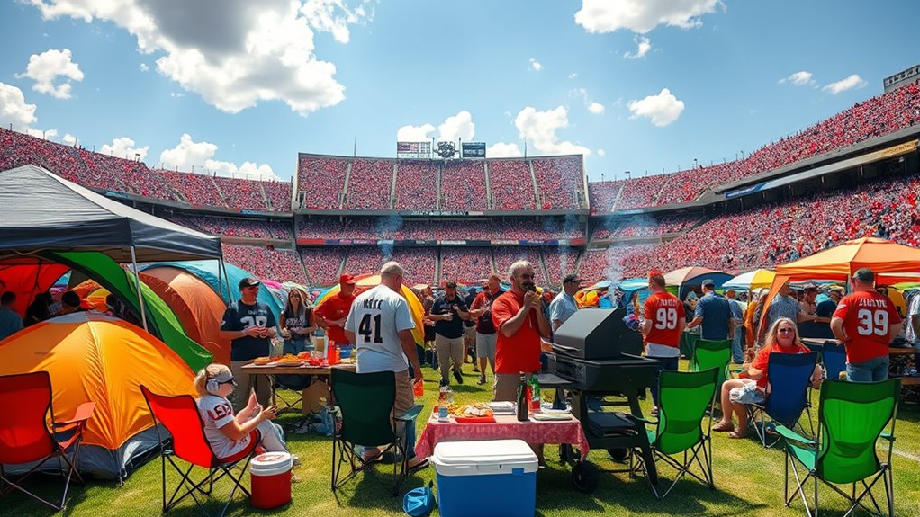 football fans pregame gatherings